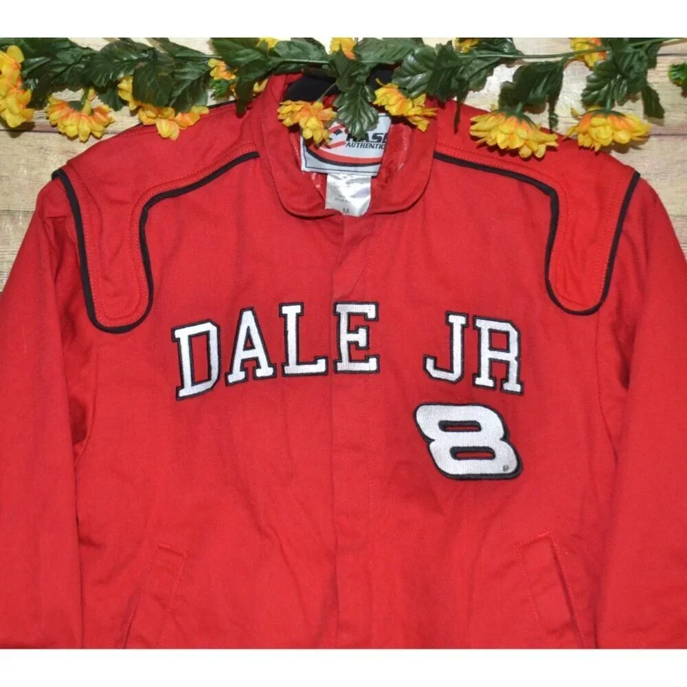 Chase Authentics Dale Earnhardt Jr. #8 Boys Full Front Zip Up Jacket M Nascar